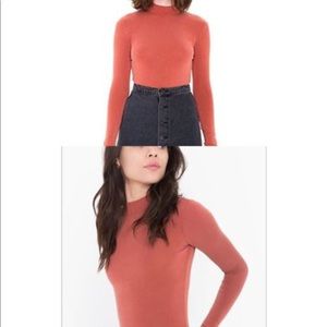 American Apparel brushed Jersey turtleneck top